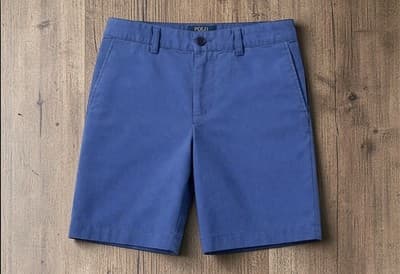 Polo Ralph Lauren Boys Blue Chino Shorts Size 12 Cotton Stretch Flat Front - Image 1