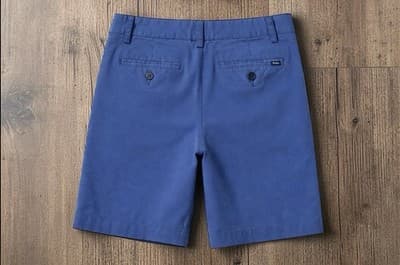 Polo Ralph Lauren Boys Blue Chino Shorts Size 12 Cotton Stretch Flat Front - Thumbnail 2