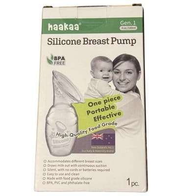 Haakaa Gen. 1 Silicone Breast Pump 4oz / 100ml Portable, BPA Free, Sealed Box - Image 1