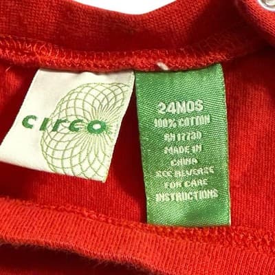 Circo Red Chameleon Baby Bodysuit 24M Short Sleeve Snap Cotton - Thumbnail 3