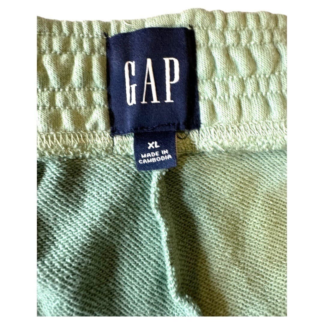 GAP Mens French Terry Shorts Granite Green Size XL - Thumbnail 5