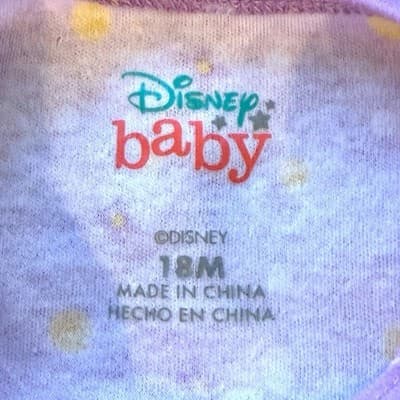 Disney Baby Rapunzel 1st Birthday Bodysuit 18M Purple Princess Cake Smash - Thumbnail 4