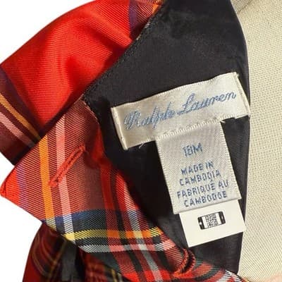 Ralph Lauren Girls Plaid Dress 18M Red Tartan Lined Holiday Christmas - Thumbnail 5