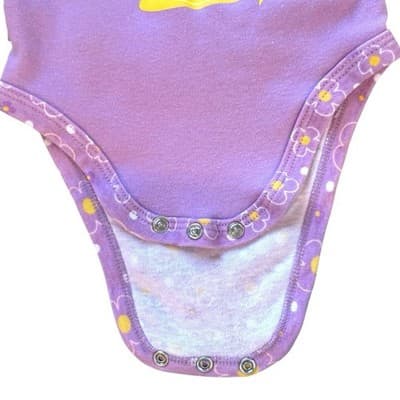 Disney Baby Rapunzel 1st Birthday Bodysuit 18M Purple Princess Cake Smash - Thumbnail 3