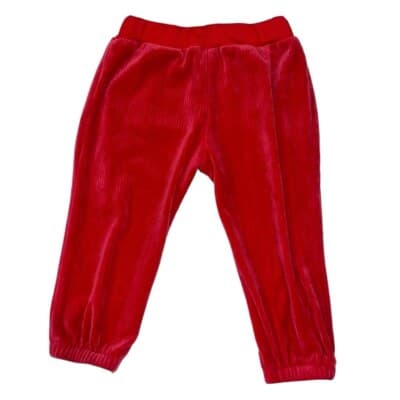 Disney Mickey Mouse Red Velour 2-Piece Set Size 24M Toddler Sweater & Pants - Thumbnail 5