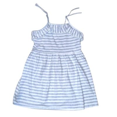 Vignette Girls Striped Cotton Sundress Size 10 - Grey/White - Thumbnail 5