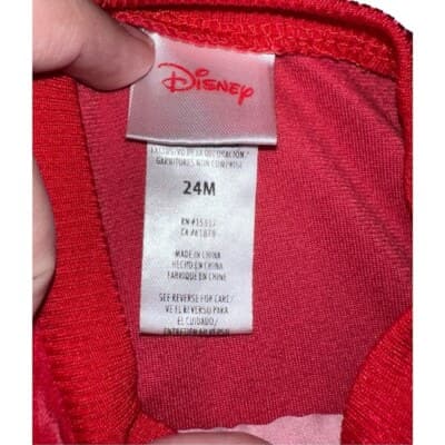 Disney Mickey Mouse Red Velour 2-Piece Set Size 24M Toddler Sweater & Pants - Thumbnail 6