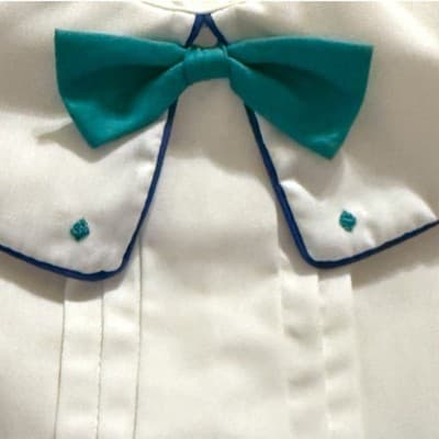 Vintage Petit Ami Baby Boy Romper 6M Blue White Bow Tie Turtle Embroidery - Thumbnail 2