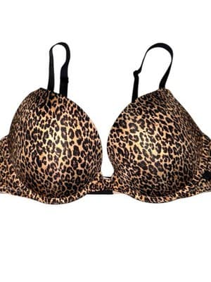 Victoria’s Secret Leopard Print Push Up Bra 36C Animal Print Padded Underwire - Image 1