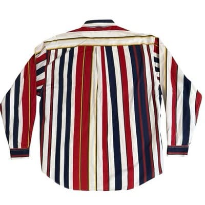 Vintage Tommy Hilfiger long sleeve button down Shirt 90s Vertical Stripe - Thumbnail 7