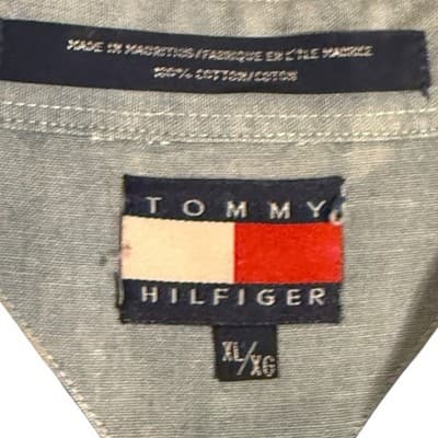 Vintage Tommy Hilfiger long sleeve button down Shirt 90s Vertical Stripe - Thumbnail 9