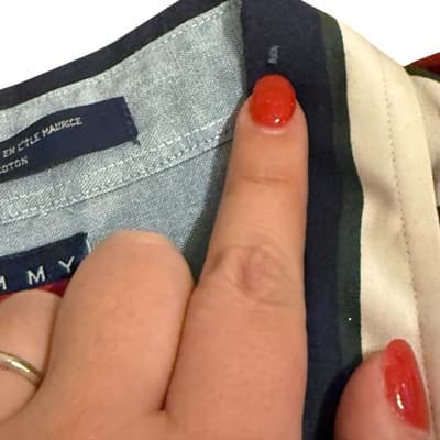 Vintage Tommy Hilfiger long sleeve button down Shirt 90s Vertical Stripe - Thumbnail 12