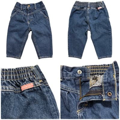 Vintage OshKosh B’Gosh Pink Tag Denim Jeans Toddler Girls 80s 90s Retro