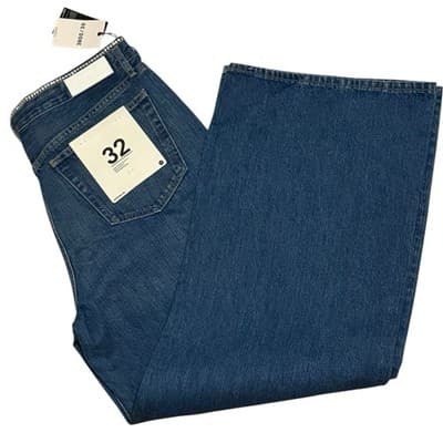 RE/DONE Crystal Bay Fade Low Rider Loose Jeans Rhinestone Waistband Size 32 NWT - Image 1