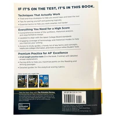Princeton Review AP English Language & Composition Premium Prep 18th Edition - Thumbnail 2
