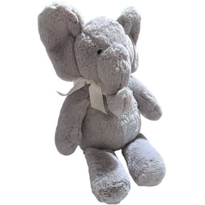 Pottery Barn Kids Gray Plush Elephant Stuffed Animal 16” Nursery Decor Soft Toy - Thumbnail 2
