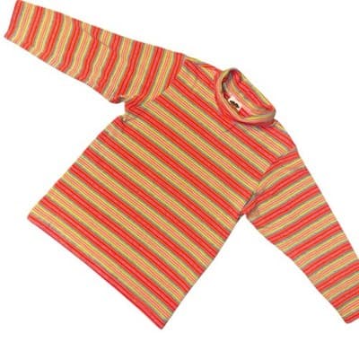 Vintage Mulberribush Girls Rainbow Stripe Turtleneck Top Size 6 USA Made - Thumbnail 3