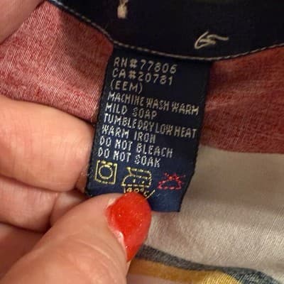 Vintage Tommy Hilfiger long sleeve button down Shirt 90s Vertical Stripe - Thumbnail 10