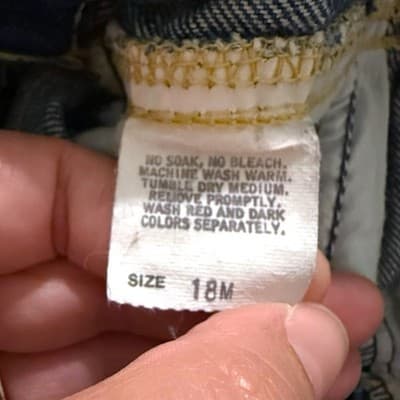 Vintage OshKosh B’Gosh Pink Tag Denim Jeans Toddler Girls 80s 90s Retro - Thumbnail 8