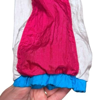 Vintage 80s Sports Accent Colorblock Windbreaker Jacket Large - Thumbnail 6