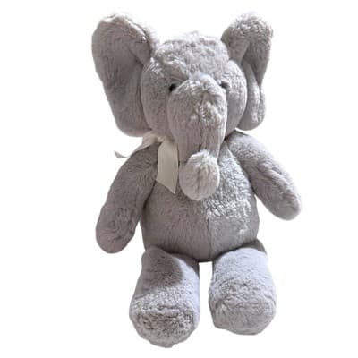 Pottery Barn Kids Gray Plush Elephant Stuffed Animal 16” Nursery Decor Soft Toy - Thumbnail 3