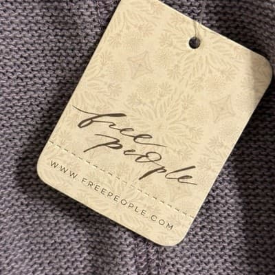 Free People We The Free Surplice Wrap Sweatshirt XS Oversized Raw Seam NWT - Thumbnail 5