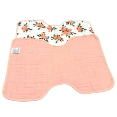Little Unicorn Watercolor Roses Cotton Muslin Gift Set Swaddle Bibs Burp Cloth - Thumbnail 4