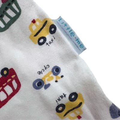 Vintage Little Me Baby Romper | Cars, Buses, & Bikes Print 0-3 Months - Thumbnail 4