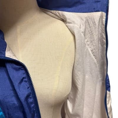 Vintage 80s Sports Accent Colorblock Windbreaker Jacket Large - Thumbnail 8
