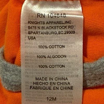 Florida Gators Baby Bodysuit 12M ProEdge NCAA Orange Bodysuit Gray Trim - Thumbnail 4