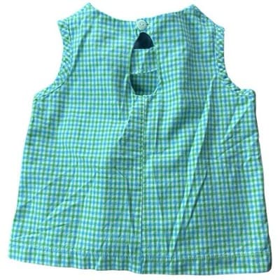 Vintage Greggy Girl Girls Gingham Palm Tree Applique Top Size 6X USA Made - Thumbnail 3