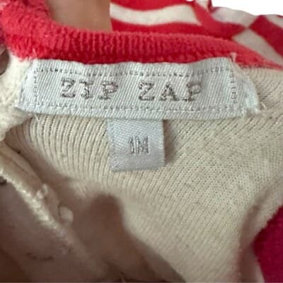 Vintage Zip Zap Infant Christmas Polar Bear Footed Romper - Size 1M - Thumbnail 4