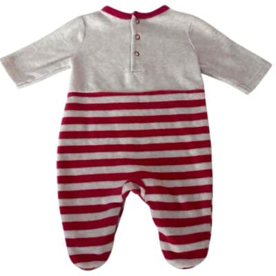 Vintage Zip Zap Infant Christmas Polar Bear Footed Romper - Size 1M - Thumbnail 3