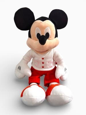 Disney Store Mickey Mouse Red Plush Valentine's Day Love Hearts - Image 1