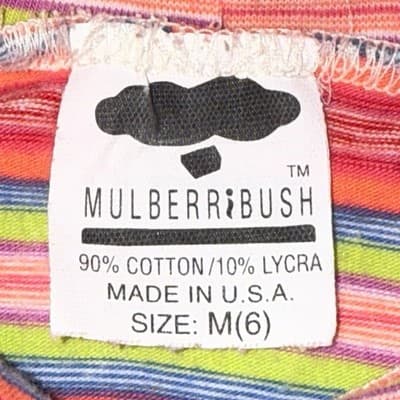 Vintage Mulberribush Girls Rainbow Stripe Turtleneck Top Size 6 USA Made - Thumbnail 6
