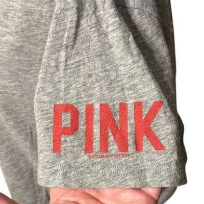 PINK Victoria’s Secret Alabama Crimson Tide Crop T-Shirt Medium Gray - Thumbnail 3