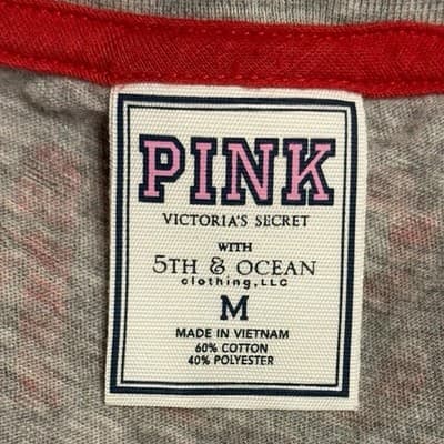 PINK Victoria’s Secret Alabama Crimson Tide Crop T-Shirt Medium Gray - Thumbnail 7