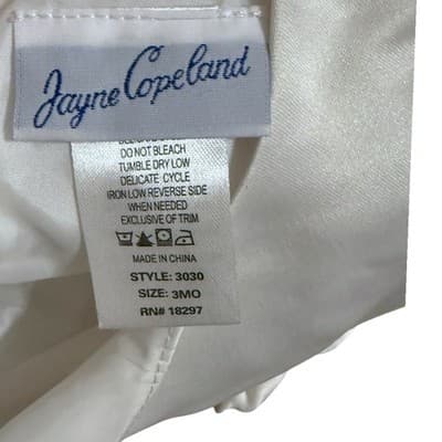 Jayne Copeland 3M Ivory Baptism Easter Wedding Dress w Bloomers Set - Thumbnail 8