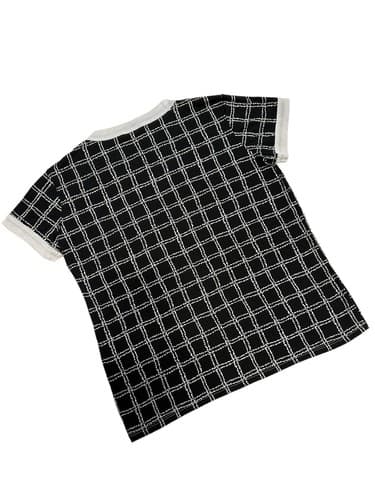 LuLaRoe Women's Black & White Geometric Print Short Sleeve T-Shirt Size Large - Thumbnail 2