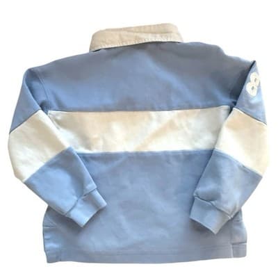 Disney Mickey Mouse Rugby Shirt Size XS 110 Blue Cream Embroidered Pullover Kids - Thumbnail 5