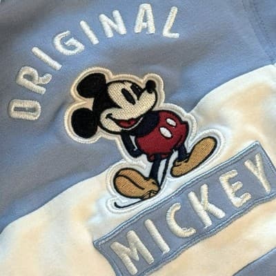Disney Mickey Mouse Rugby Shirt Size XS 110 Blue Cream Embroidered Pullover Kids - Thumbnail 2