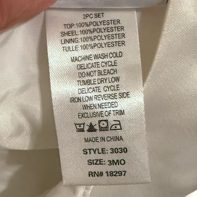 Jayne Copeland 3M Ivory Baptism Easter Wedding Dress w Bloomers Set - Thumbnail 10