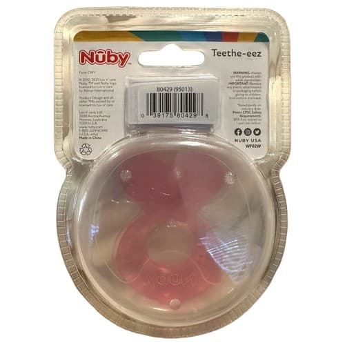 Nuby Silicone Teethe-Eez Teether with Bristles & Hygienic Case 3M+ - Thumbnail 2