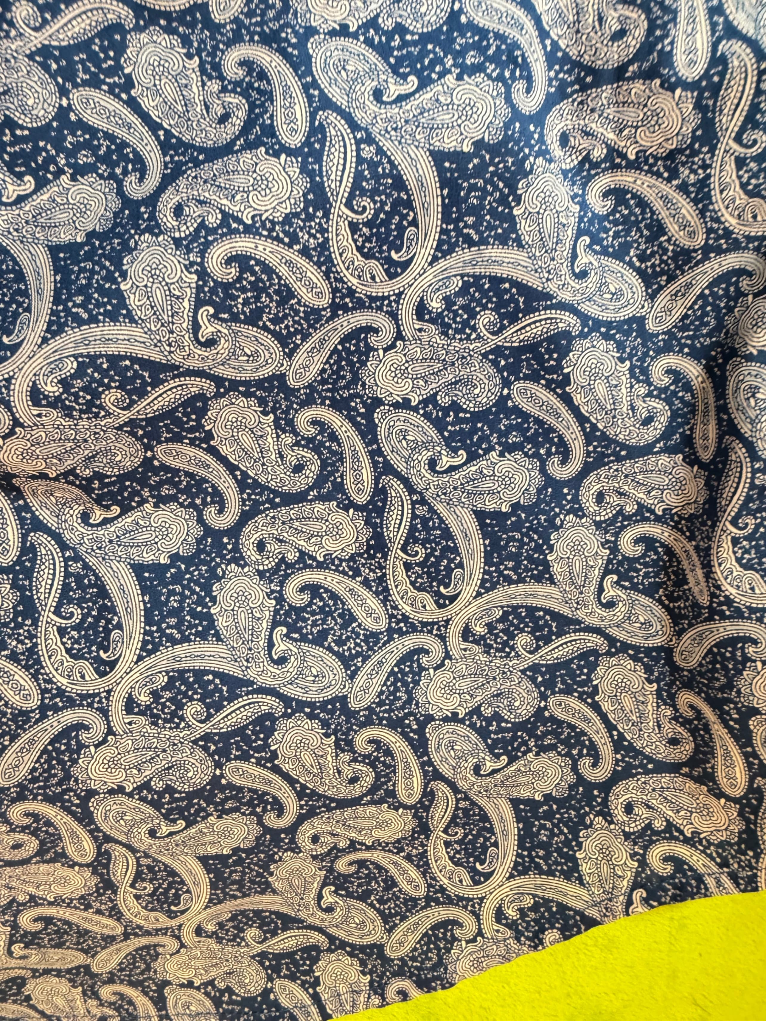 Wrangler George Strait Western Shirt Men's M Blue Paisley L/S Button-Down Cowboy - Thumbnail 7