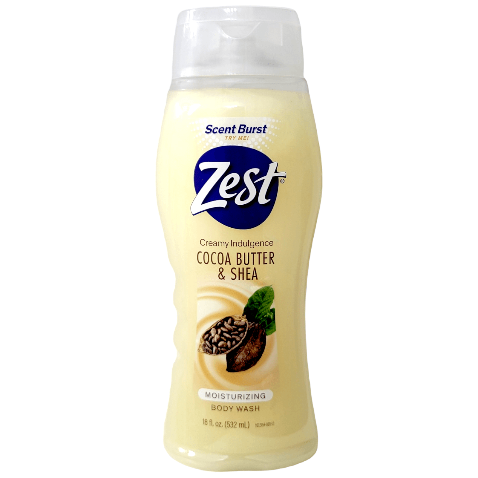 (2) Zest Creamy Indulgence Cocoa Butter & Shea Moisturizing Body Wash-18oz Each - Thumbnail 2