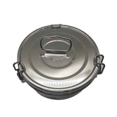 KLOC 6-Inch Diameter Flanera, 1.Qt. with lock and lid with handle, stainless ste - Thumbnail 2