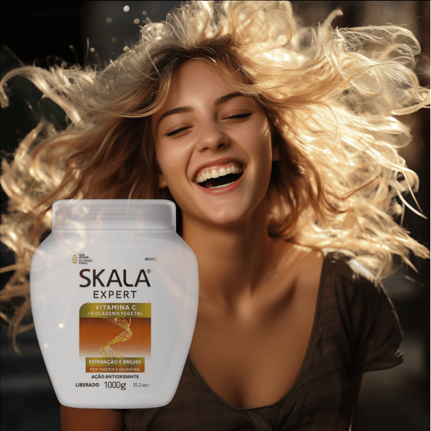 Skala Vitamina C+ Collagen Vegetal Creme De Tratamento Conditionador, Net 1000g - Thumbnail 6