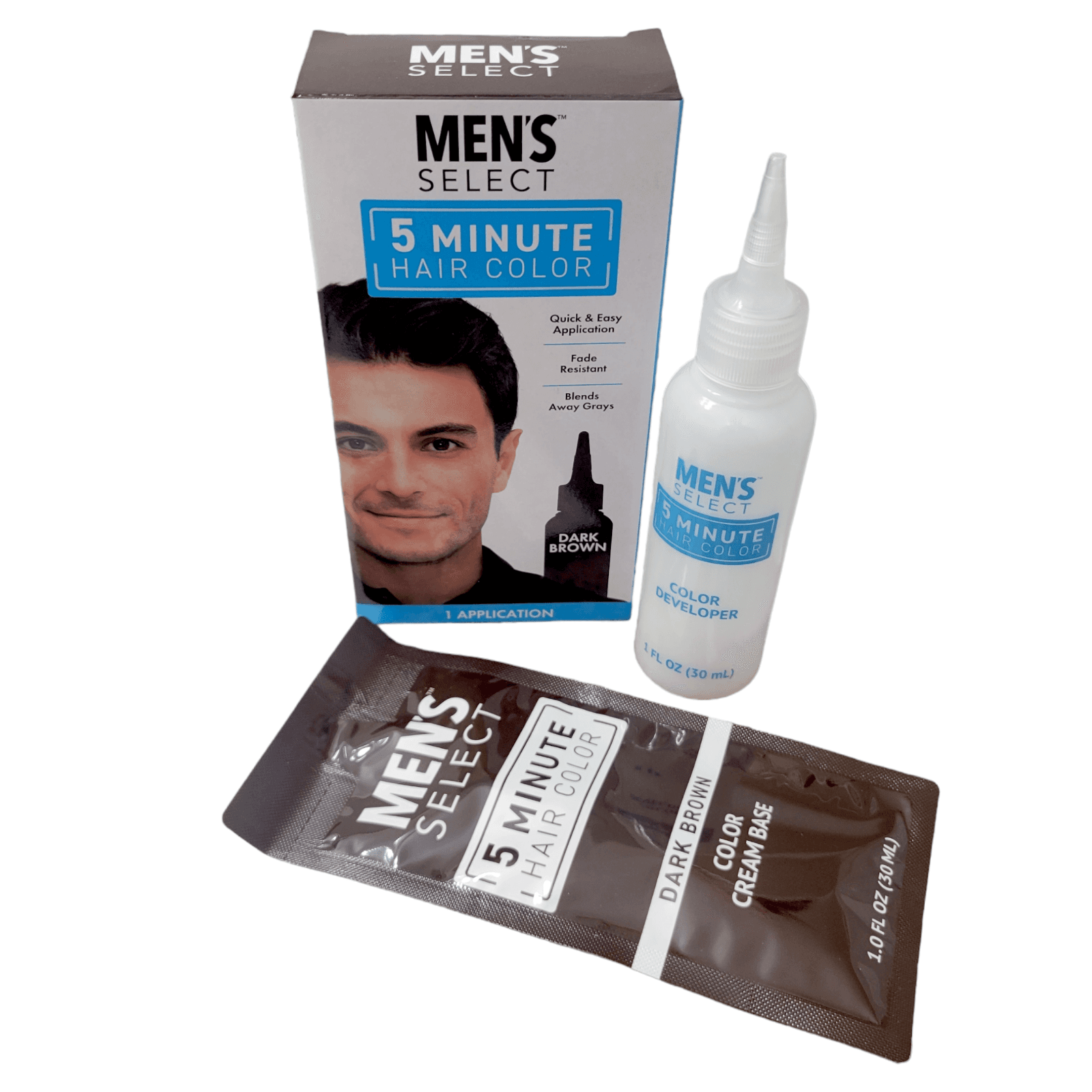 Men's Select 5 Minute Hair Color Dye DARK BRWON - Thumbnail 6