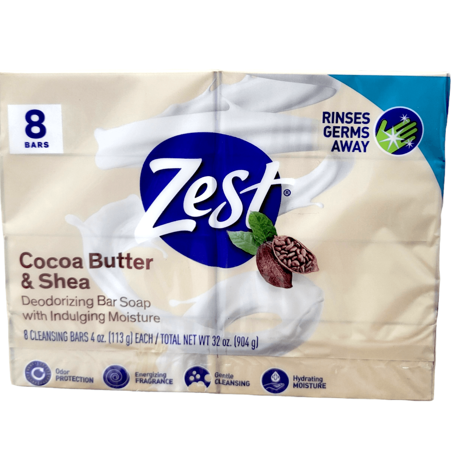 Zest Bar Soap Shower Set 8 Bars +Cocoa Butter & Shea Butter Body Wash+ Hydration - Thumbnail 13