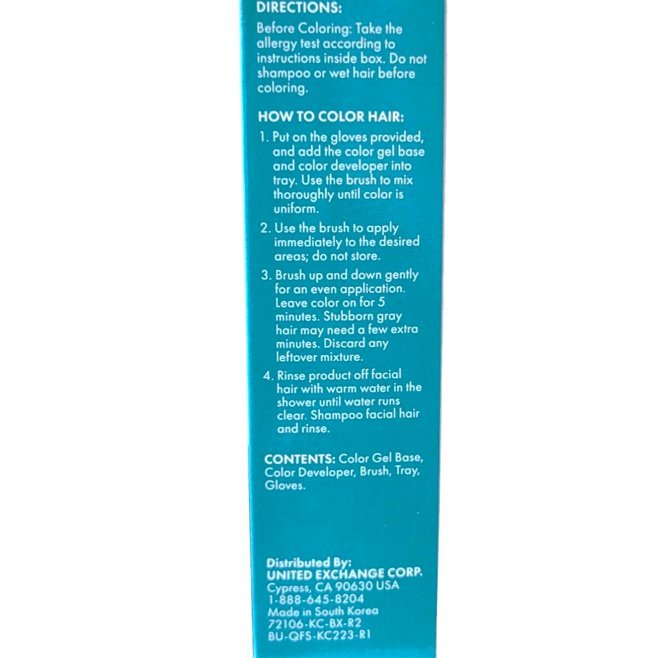 Men's Select Mustache and Beard Hair Color Dye 5 minute Black or Dark Brown - Thumbnail 3